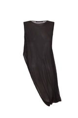 100% silk side drape top