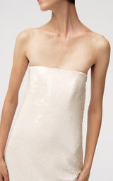 Strapless sequin dress