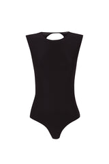 Straight silver dress with open back