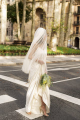 Dorotea with Short tul veil | Wedding dress | Sophie et Voilà